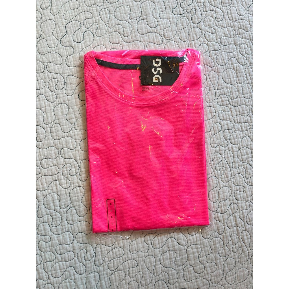 DSG Movement Tee Mens Large Pink Heather‎ Moisture Wicking Performance Shirt